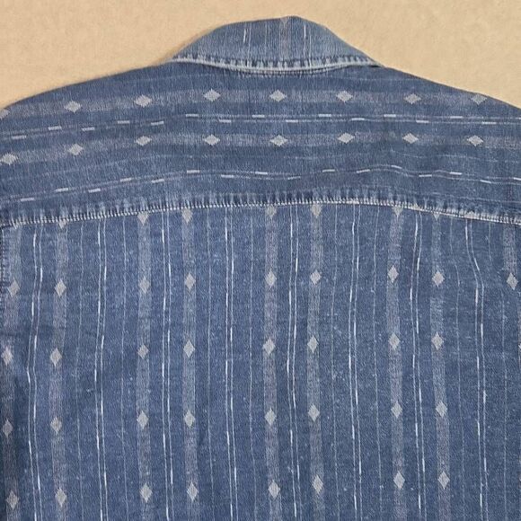 Adriano Goldschmied AG Denim Shirt Button Down Medium Short Sleeve - Picture 6 of 11
